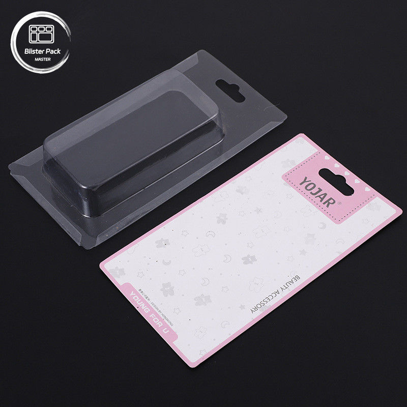 Kartu Slide PVC Custom Paket Blister Custom Masukkan Kemasan Dengan Kartu Kertas Untuk Tampilan Kartu yang Aman