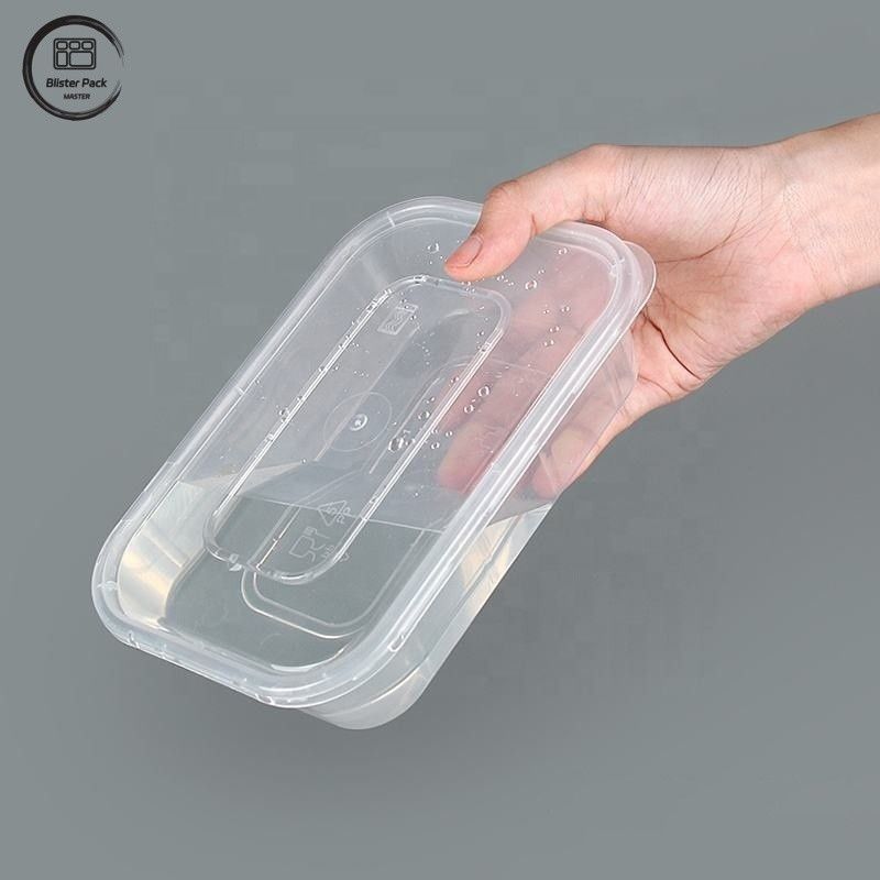 Microwavable PP Plastic Bento Box dengan Tutup Clea Multi-Size 500ml hingga 1500ml