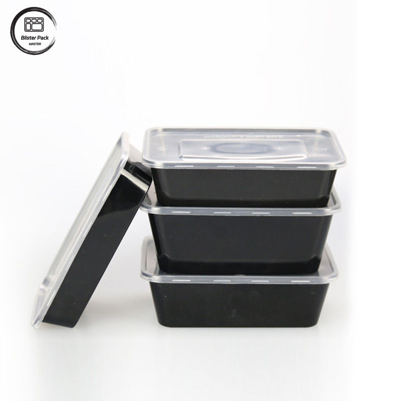 Microwavable PP Plastic Bento Box dengan Tutup Clea Multi-Size 500ml hingga 1500ml