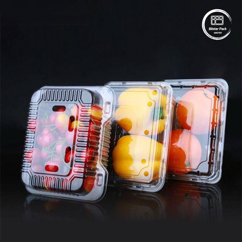 OEM/ODM Clamshell Tray Buah Satu Kali Dan Kontainer Sayuran PET Bening Plastik Kelas Pangan