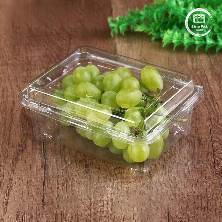OEM/ODM Clamshell Tray Buah Satu Kali Dan Kontainer Sayuran PET Bening Plastik Kelas Pangan