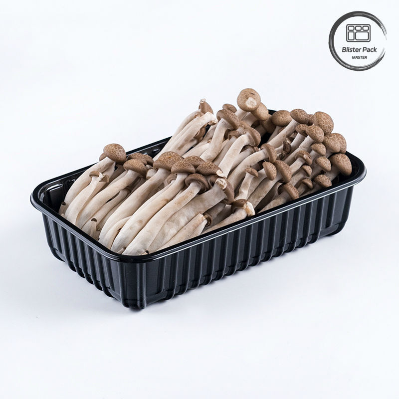 Custom Disposable Plastic Jamur Punnet Blister Buah dan Sayuran Tray