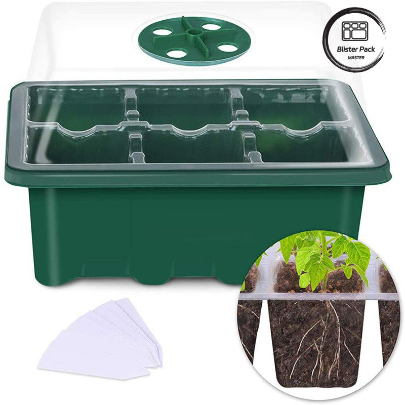 Multi Fungsi Indoor Garden Nursery Box Plastik Tray Penanaman / 6 Tray Penanaman Sel