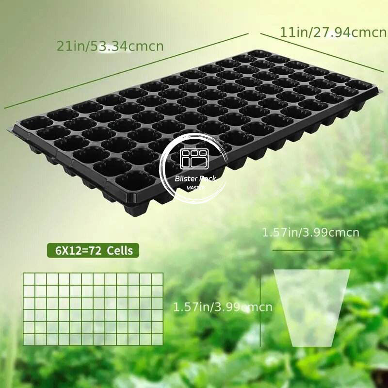Heavy Duty 128 Cell Grape polystyrene seed trays Durable Seed Starter dan Sprouter Kit