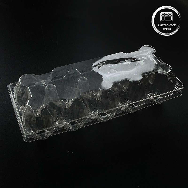 15 Slot Clear Plastic Eggs Blister Tray Disposable Custom Dirancang 0.25mm~1.0mm Ketebalan