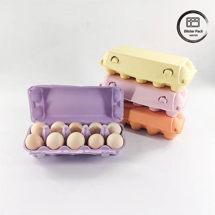 Kemasan telur puyuh Eco Custom 12 6 4 Kotak kertas pulp Kotak telur untuk telur ayam