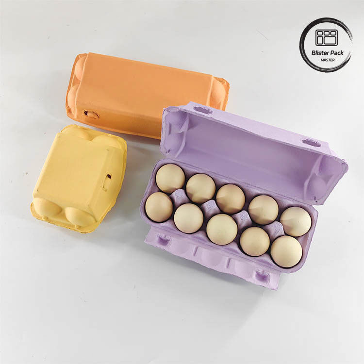 Kemasan telur puyuh Eco Custom 12 6 4 Kotak kertas pulp Kotak telur untuk telur ayam