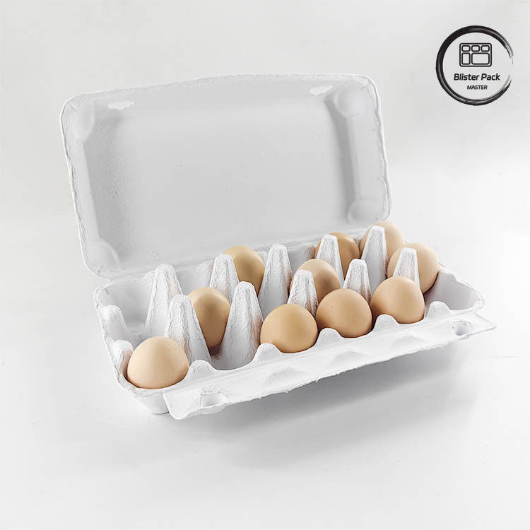 Kemasan telur puyuh Eco Custom 12 6 4 Kotak kertas pulp Kotak telur untuk telur ayam