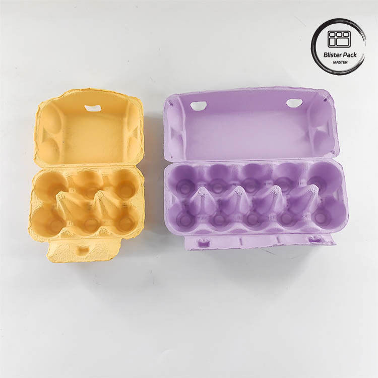 Kemasan telur puyuh Eco Custom 12 6 4 Kotak kertas pulp Kotak telur untuk telur ayam