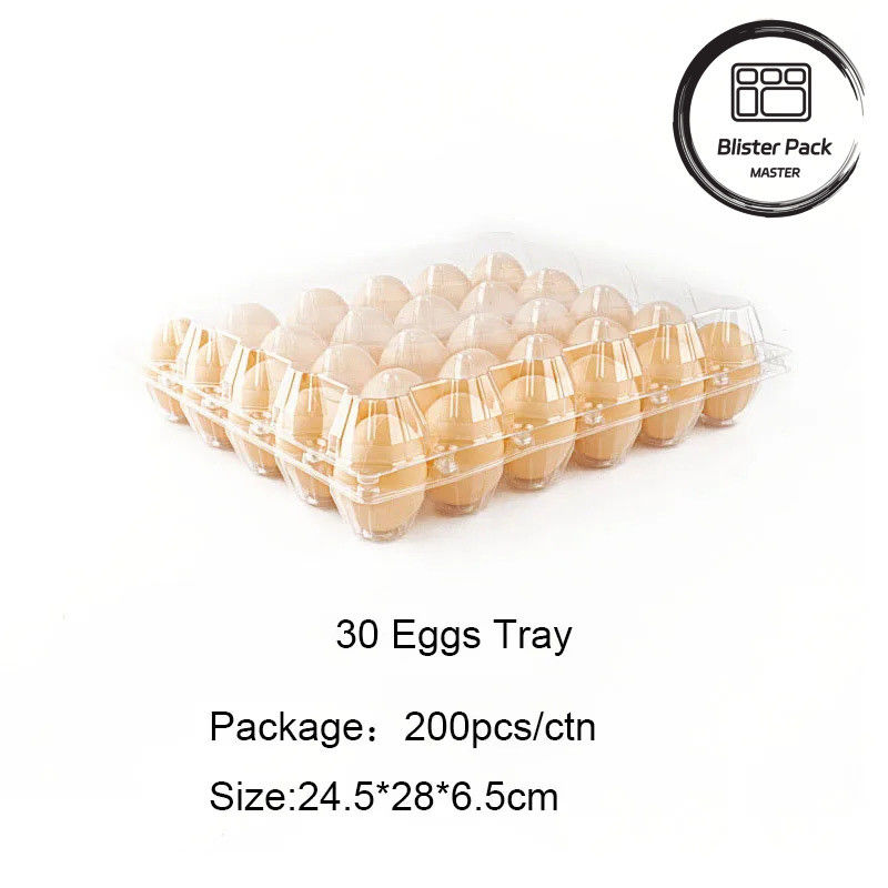 Tray Telur Plastik Transparan 4 sampai 30 Telur Kapasitas Blister Box Packaging