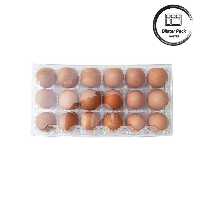 28 Lubang Termoformed Custom Clear PET Plastic Transparent Egg Blister Tray Untuk Telur Ayam