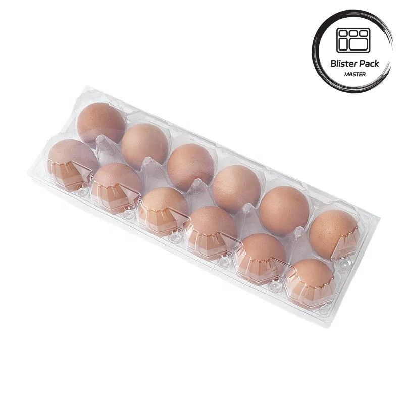 28 Lubang Termoformed Custom Clear PET Plastic Transparent Egg Blister Tray Untuk Telur Ayam