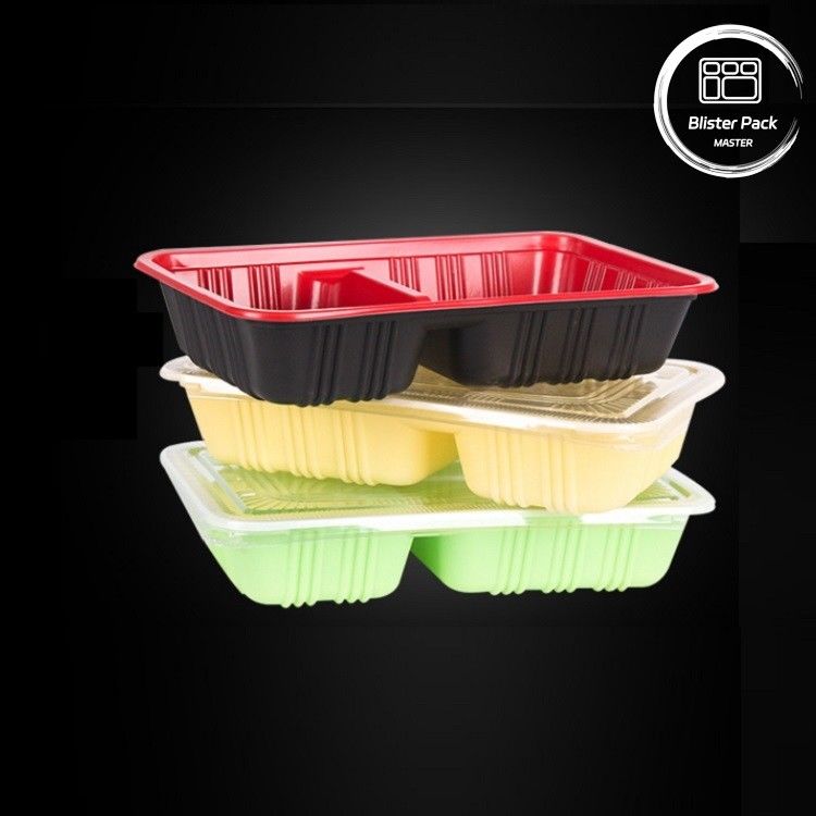 Eco Friendly 3 Compartment Bento Box Plastik PP sekali pakai Microwave Dan Kulkas Aman
