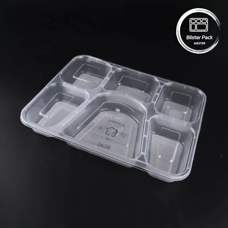 Kotak plastik yang dapat dibawa ke microwave dengan 2, 3, 4, 6 kompartemen