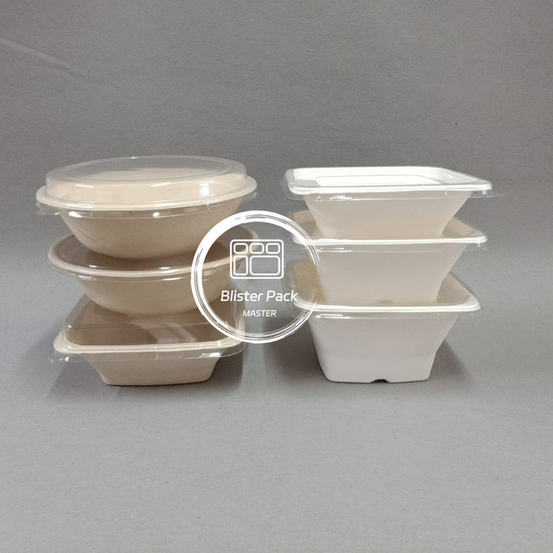 PFAS Bebas Biodegradable Gula Gula Bagasse Mangkuk Satu Pakai Sup dan Salad Mangkuk 8oz sampai 32oz
