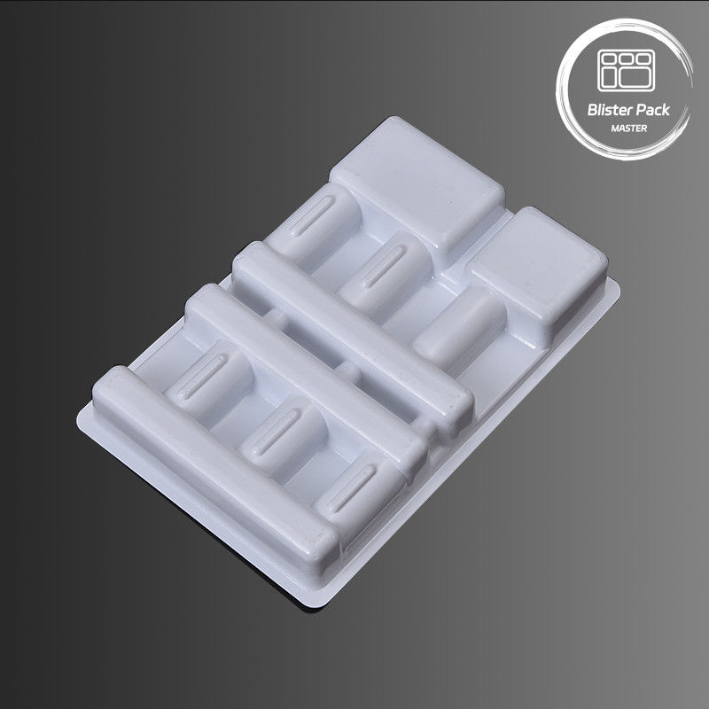Tabung Plastik yang Dibentuk Vakum untuk 6 Injeksi Kemasan Blister untuk Vial 5ml dan 10ml