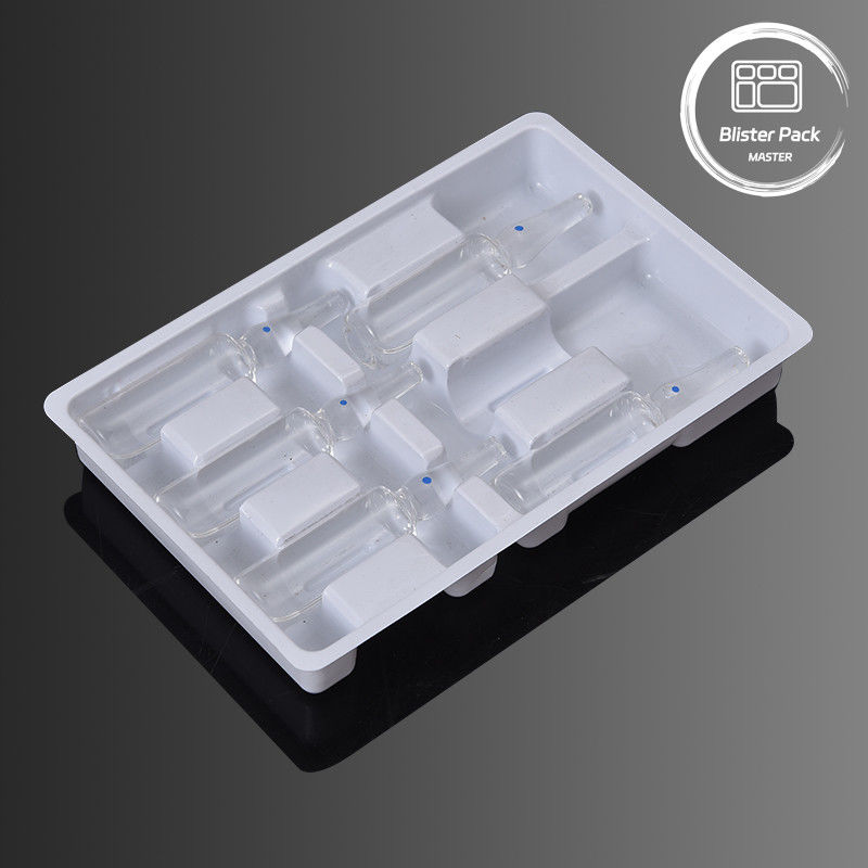 Tabung Plastik yang Dibentuk Vakum untuk 6 Injeksi Kemasan Blister untuk Vial 5ml dan 10ml