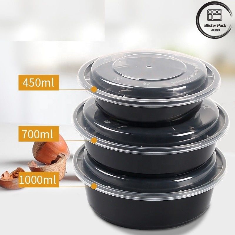 Wadah salad sekali pakai bebas BPA tahan kebocoran Berbagai ukuran 8oz 12oz 16oz 24oz 32oz