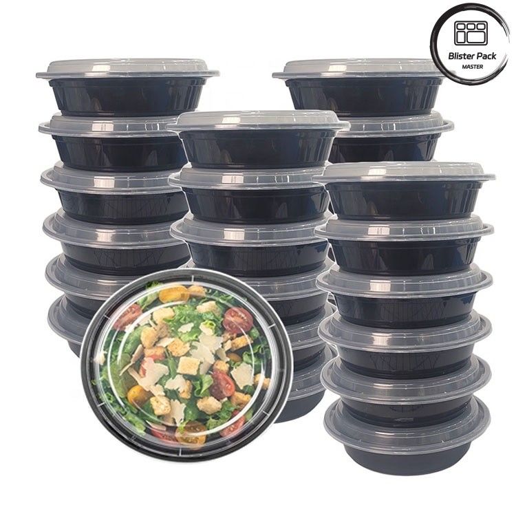 Wadah salad sekali pakai bebas BPA tahan kebocoran Berbagai ukuran 8oz 12oz 16oz 24oz 32oz