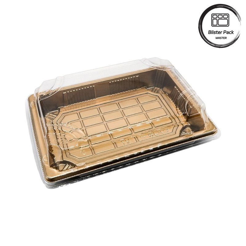 Premium Jepang Gaya Plastik Sushi Tray sekali pakai Ideal untuk penggunaan profesional dan rumah