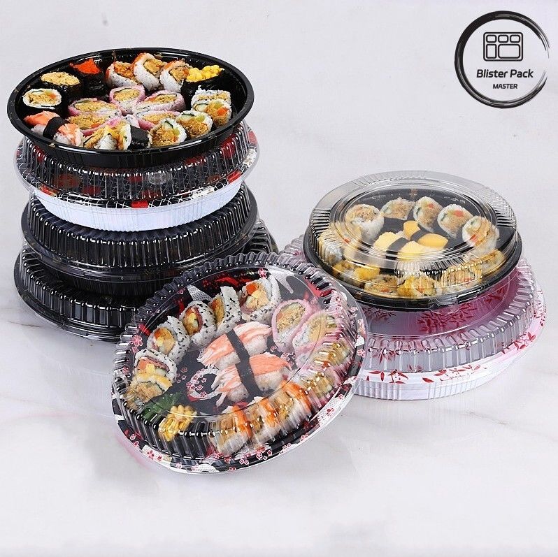 Blister Salad Box Takeaway Kontainer Sushi Plastik yang Nyaman dan Ramah Lingkungan