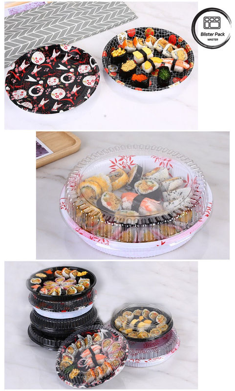 Blister Salad Box Takeaway Kontainer Sushi Plastik yang Nyaman dan Ramah Lingkungan