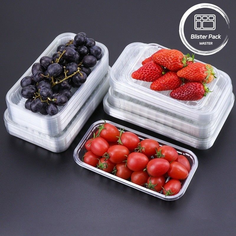 Tray sayur segar PET transparan dan Tray buah segar - Ideal untuk ditampilkan dan disimpan