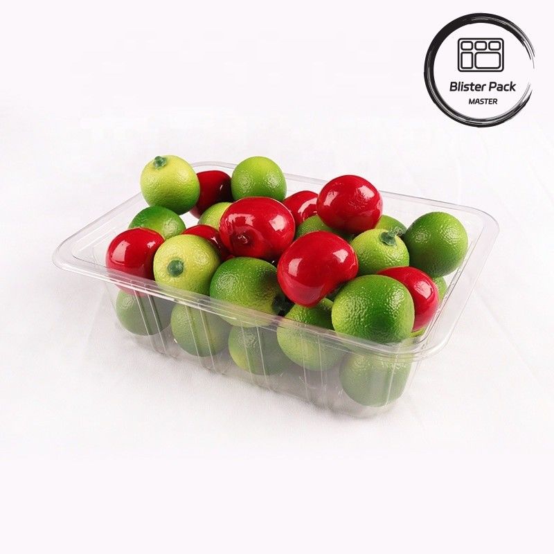 Tray sayur segar PET transparan dan Tray buah segar - Ideal untuk ditampilkan dan disimpan