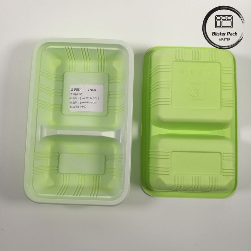 Custom 2-3-4 Compartment PP Hot Food Takeaway Kothak Bento ramah lingkungan persegi panjang