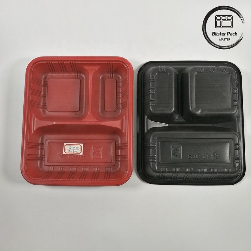 Custom 2-3-4 Compartment PP Hot Food Takeaway Kothak Bento ramah lingkungan persegi panjang