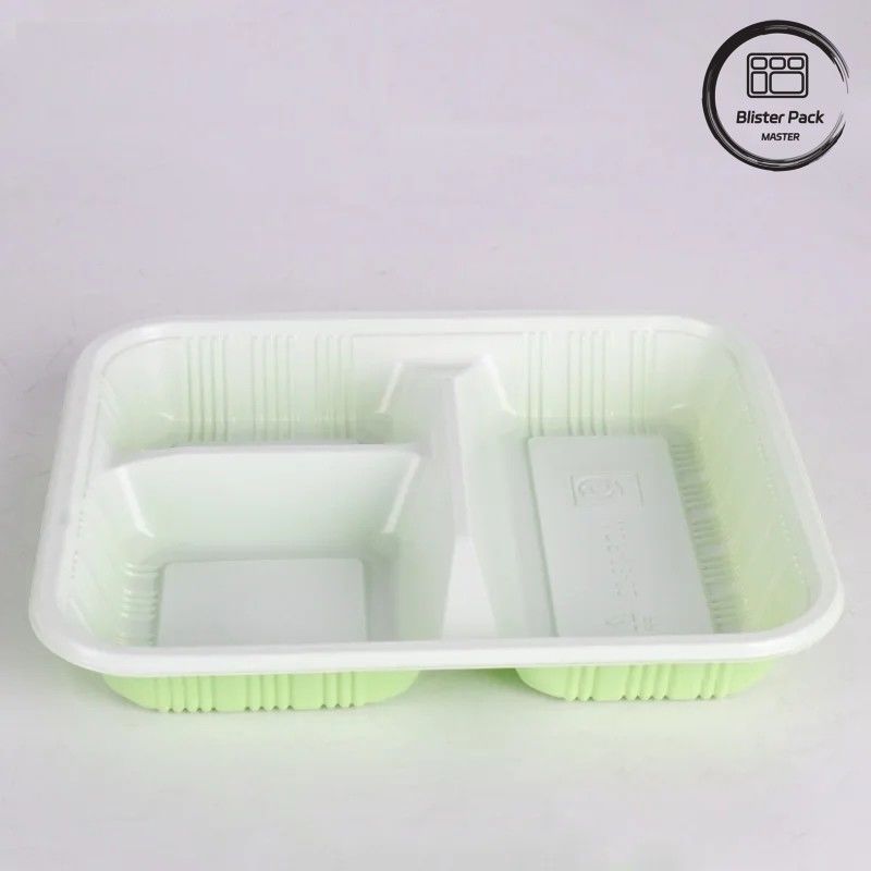 Custom 2-3-4 Compartment PP Hot Food Takeaway Kothak Bento ramah lingkungan persegi panjang