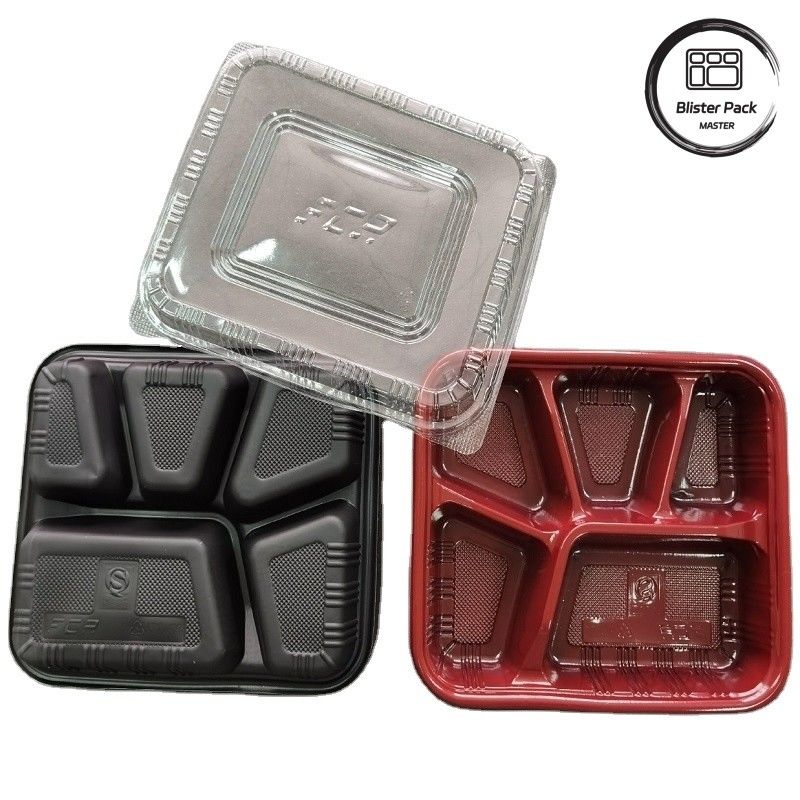 Custom 2-3-4 Compartment PP Hot Food Takeaway Kothak Bento ramah lingkungan persegi panjang