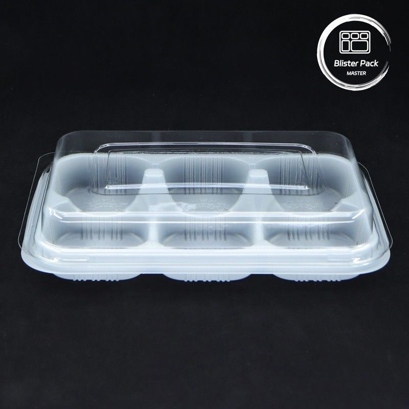 Bakery Blister Packaging Container makanan sekali pakai dengan tutup untuk makanan penutup Toko kue