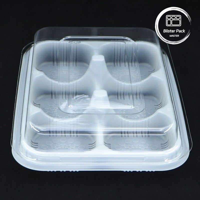 Bakery Blister Packaging Container makanan sekali pakai dengan tutup untuk makanan penutup Toko kue