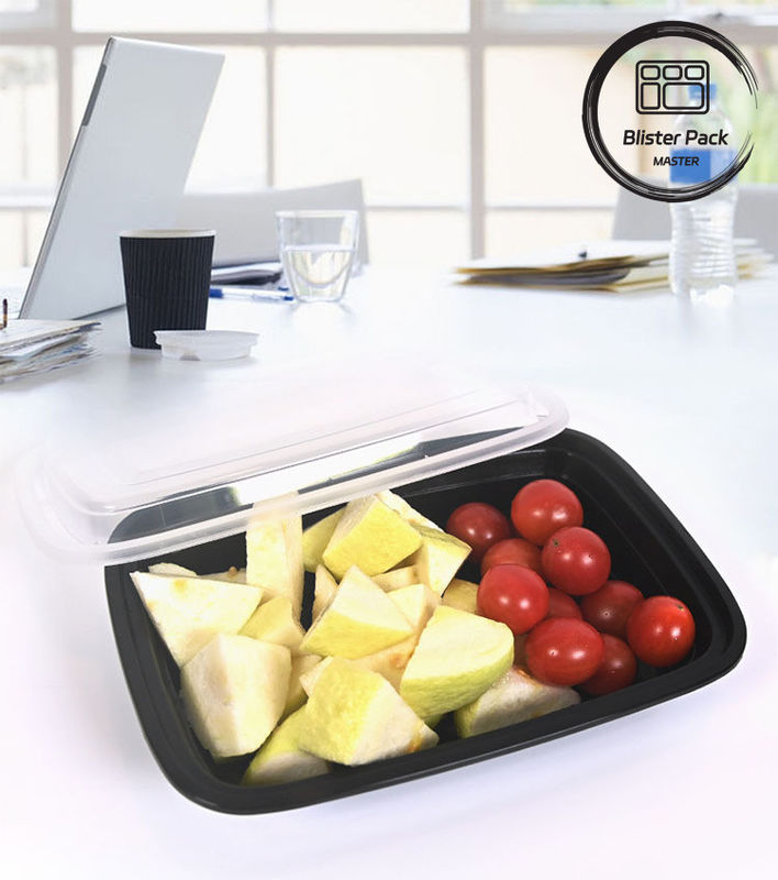 24/28/32 Oz Kontainer Persiapan Makanan Kotak makanan persegi panjang sekali pakai dengan tutup gaya Bento