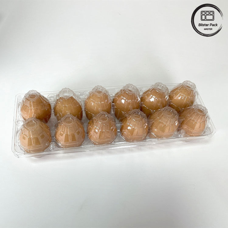 12 Hitung Pakai Ulang Telur Ayam Plastik Blister Tray Thermoforming Tray Untuk Penyimpanan Dan Transportasi