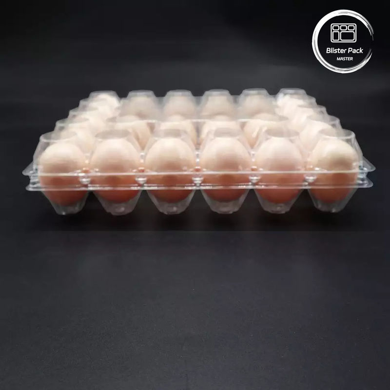 Ukuran yang disesuaikan PET Telur Blister Tray Disposable Vakum Bentuk Plastik Tray