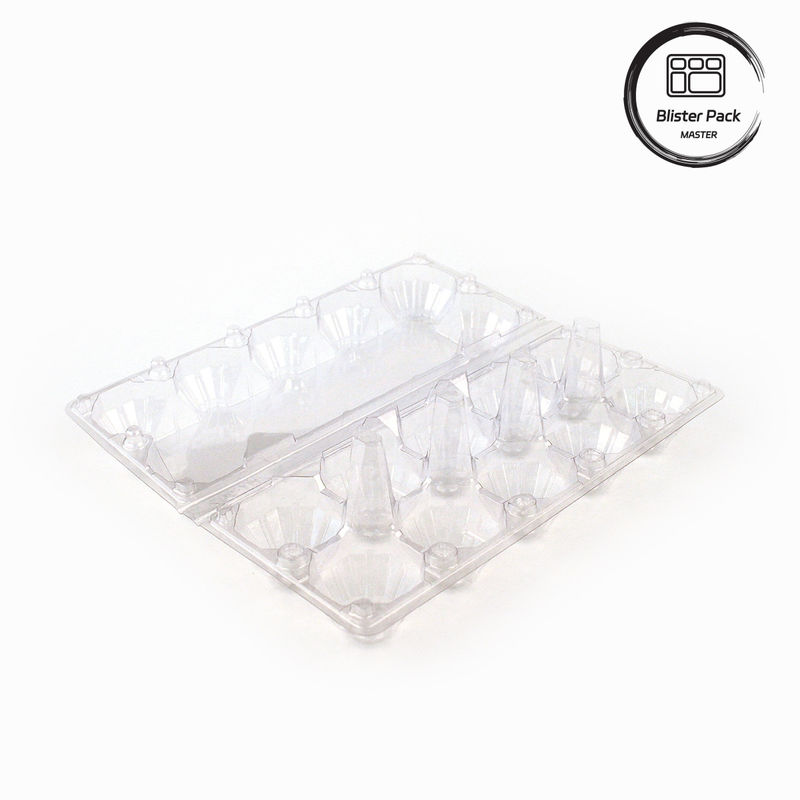 Plastik Tray Telur Kontainer serbaguna dengan 4 sampai 15 lubang Transparan Custom Thermoformed Trays
