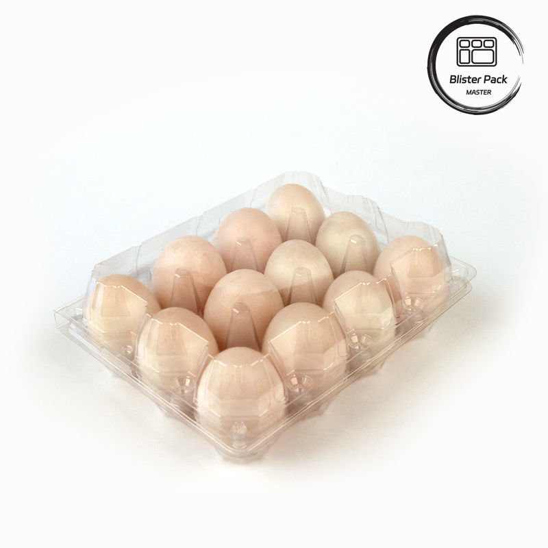 Plastik Tray Telur Kontainer serbaguna dengan 4 sampai 15 lubang Transparan Custom Thermoformed Trays