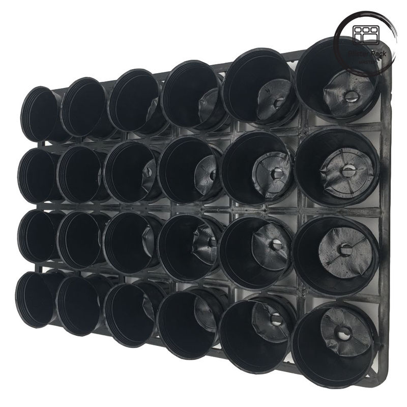 Custom Color 24-Low Plastic Flower Pot Carry Tray, tahan lama Tray Penanaman Nursery
