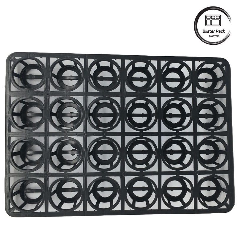 Custom Color 24-Low Plastic Flower Pot Carry Tray, tahan lama Tray Penanaman Nursery