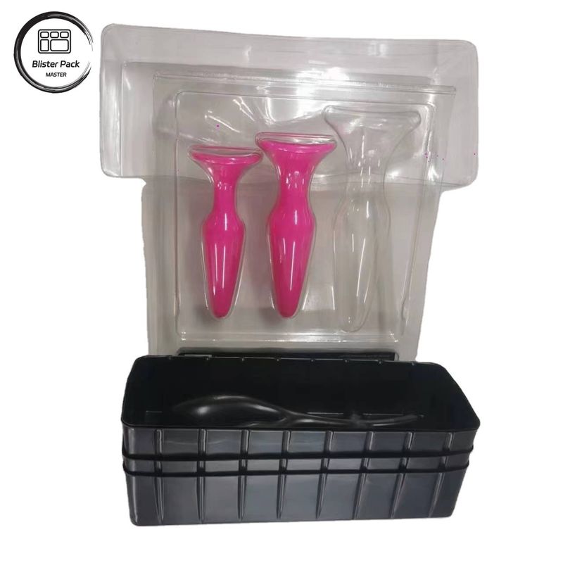 Eco-Friendly PS PET Clamshell Blister Box Untuk Produk Dewasa, Aldult Toy Storage And Packaging
