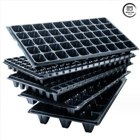 Tray pembibitan pembibitan plastik yang tebal, 21/32/50/72 Tray pemula perkecambahan sel untuk bibit