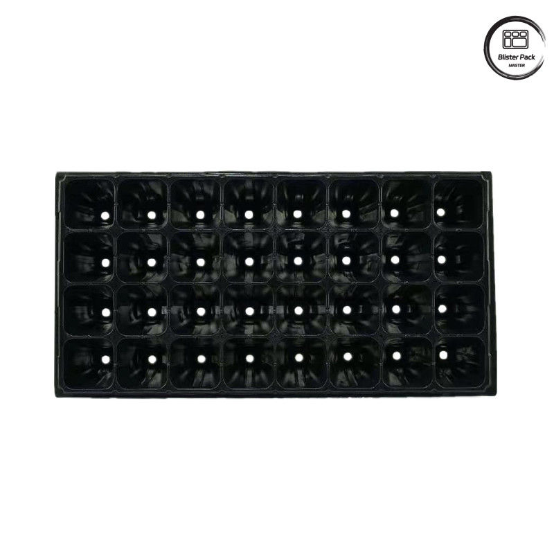 32/50/72/105/128/200 Cell PET seedling tray untuk perkecambahan tanaman, Tray benih kebun sayur