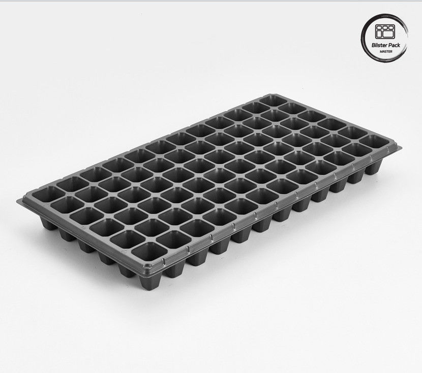 72-Cell PS Nursery Seed Starter Tray, Tray Perkembangan Berkelanjutan untuk Biji dan Percambahan