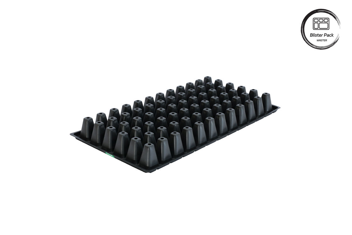72-Cell PS Nursery Seed Starter Tray, Tray Perkembangan Berkelanjutan untuk Biji dan Percambahan