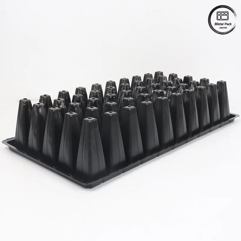 50 Cell Seeding Tray untuk nursery dan taman penanaman, tahan lama Plastik Biji bercambah Tray