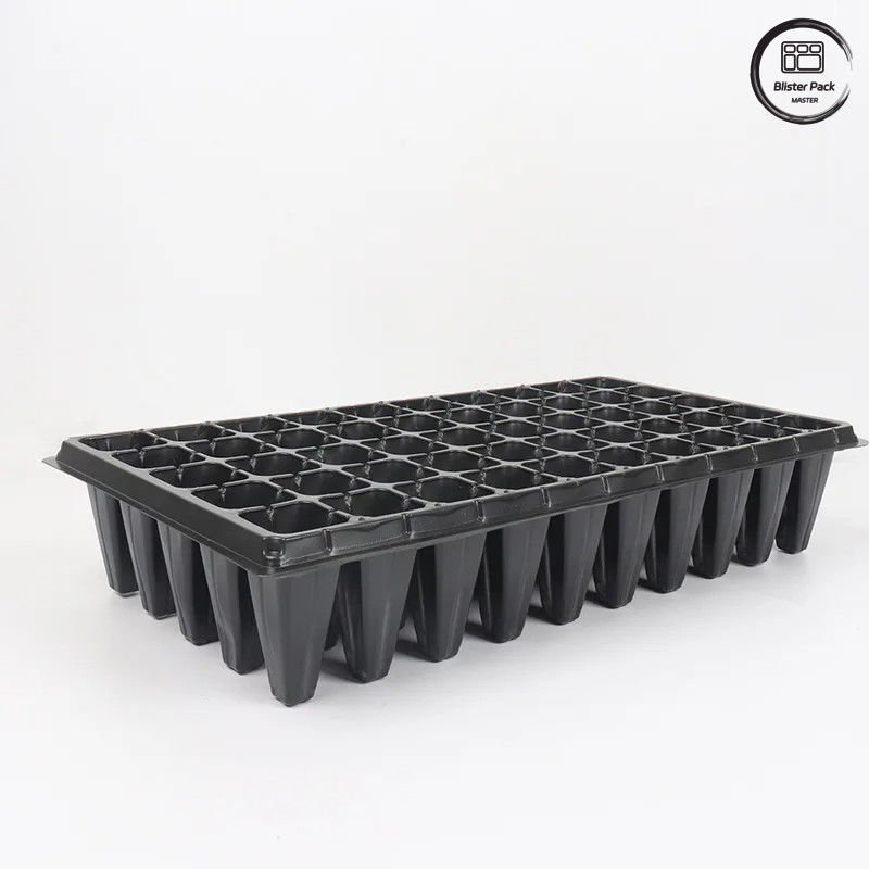 50 Cell Seeding Tray untuk nursery dan taman penanaman, tahan lama Plastik Biji bercambah Tray