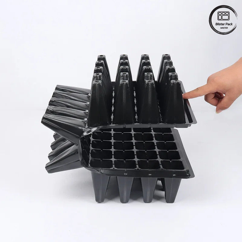 Grosir 50 deep cell tree seedling tray, tahan lama plastik seed germinating tray untuk nursery dan taman penanaman