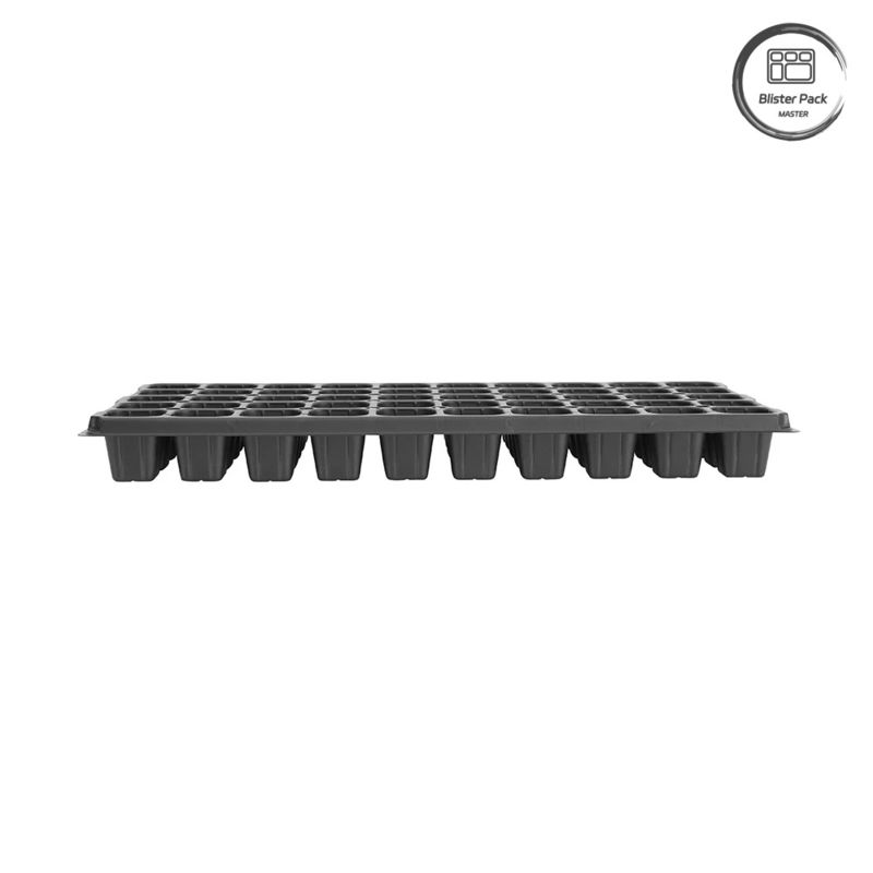 Black Industrial PS 50-Low Seedling Tray tahan lama dan ringan untuk pertumbuhan yang optimal